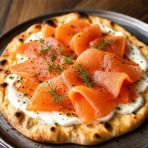 Flammkuchen met Zalm en Dille