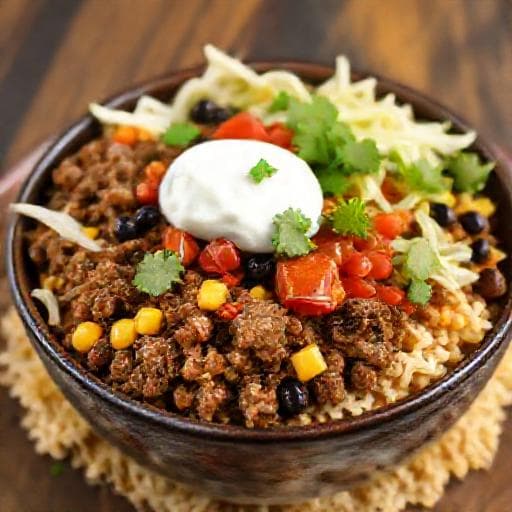 Snelle Rundvlees Burrito Bowl