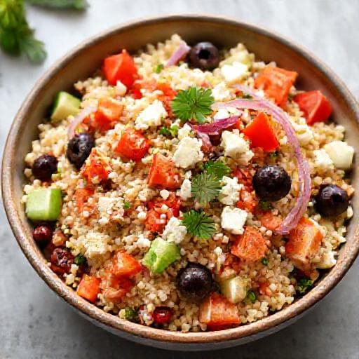 Snelle Griekse Salade met Couscous