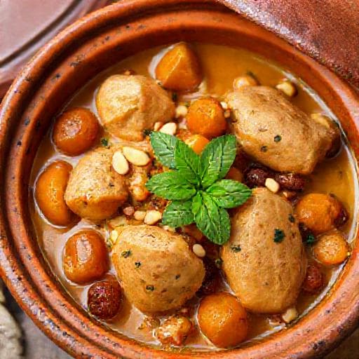 Snelle Kip Tajine met Abrikozen en Amandelen