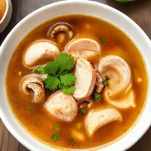 Snelle Tom Yum met Kip