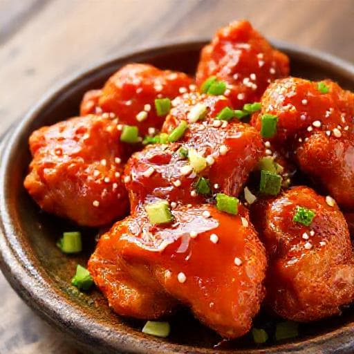 Klassieke Koreaanse Gefrituurde Kip (Yangnyeom Chicken)