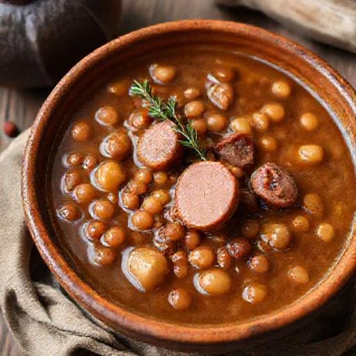 Bruinebonensoep met Rookworst