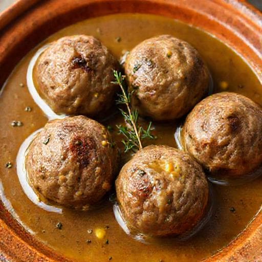 Limburgse Gehaktballen met Kruidenjus