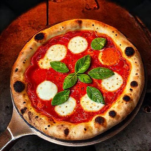 Pizza Margherita Nướng Lò Củi