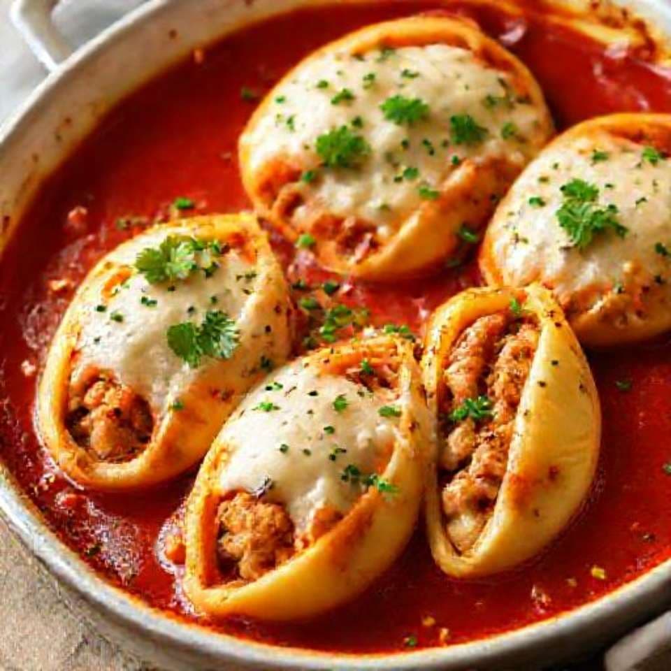Chicken Parmesan Stuffed Shells