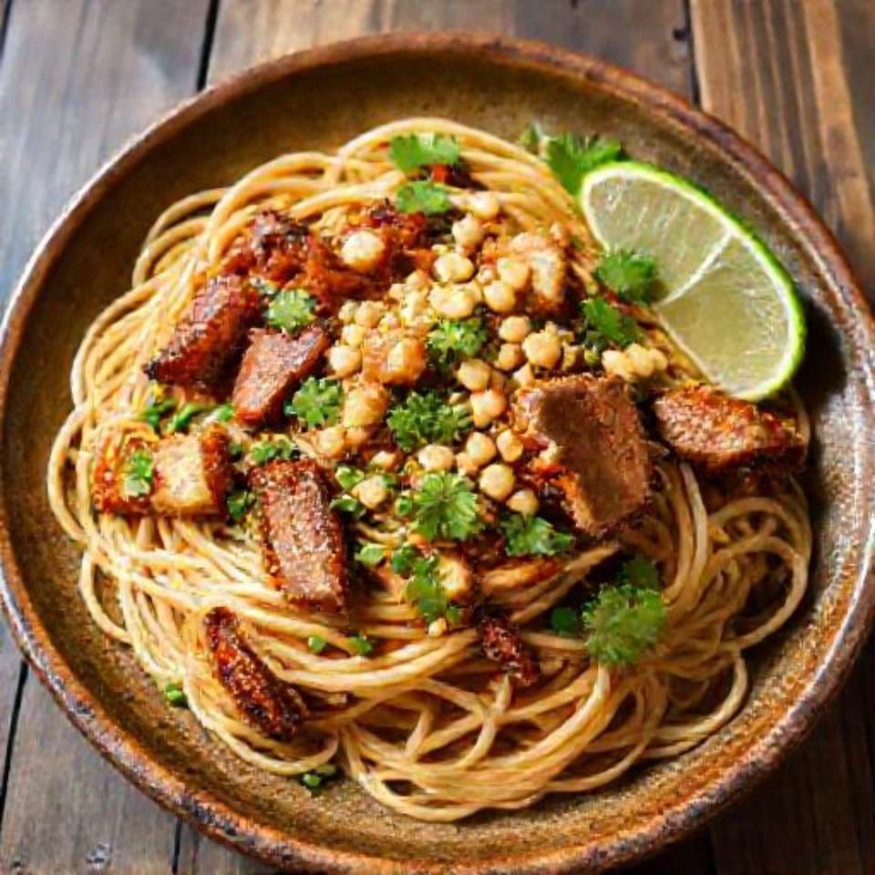 Pad Thai with Crispy Pork Belly