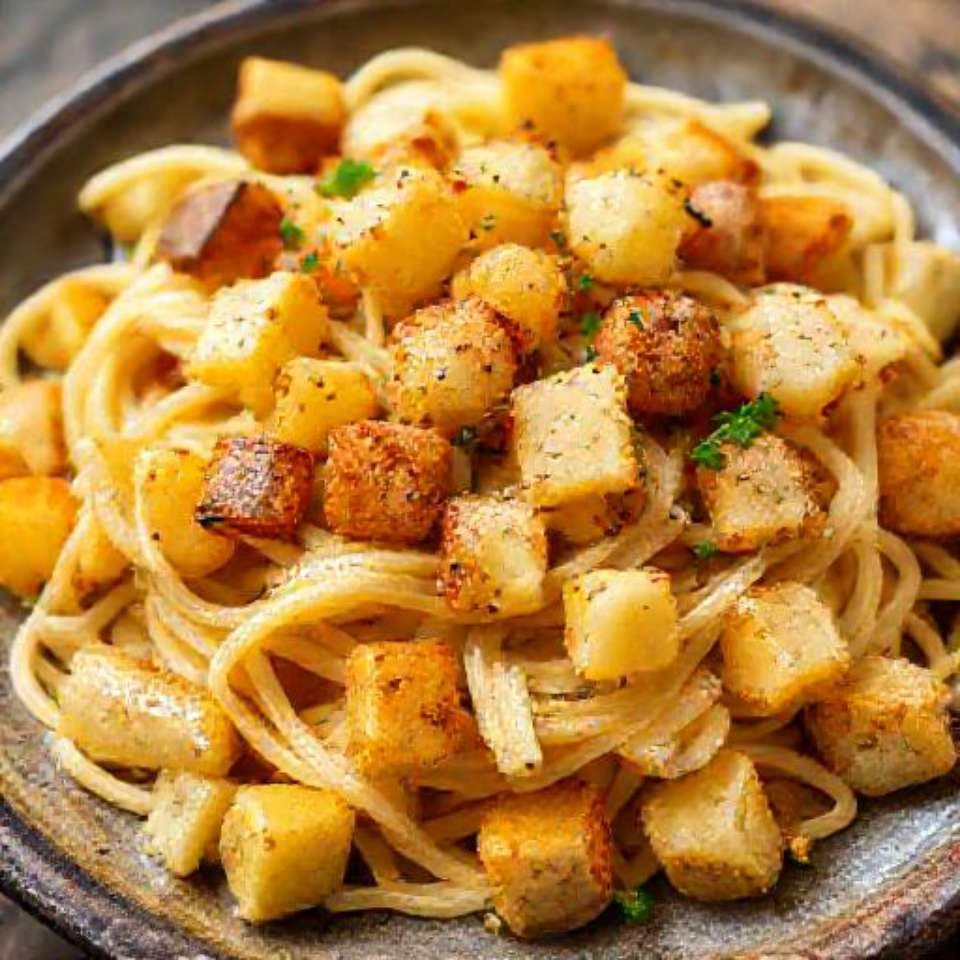 Pâtes Sautées aux Pommes de Terre