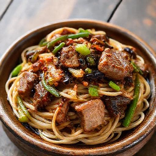 潮式豉椒排骨炒河