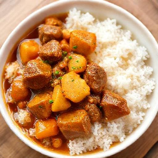 简易快手咖喱牛腩饭