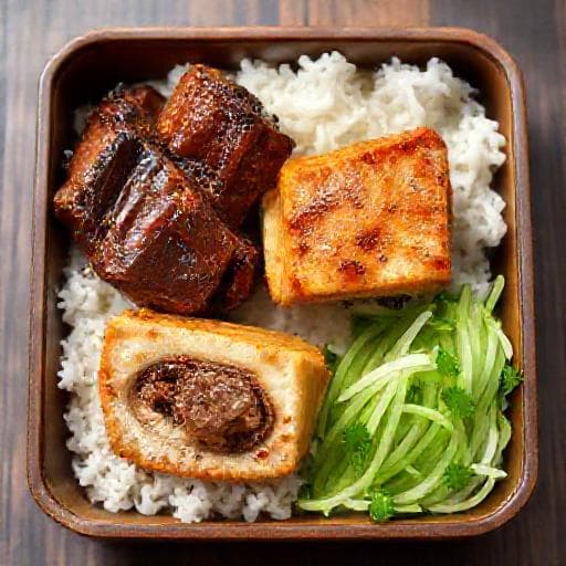 客家酿豆腐酿排骨便当