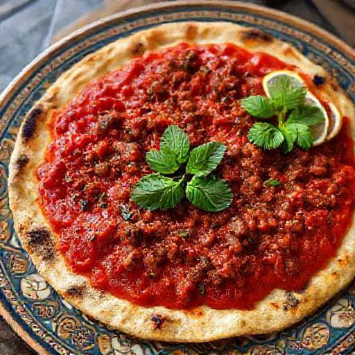 Gaziantep Usulü Lahmacun (Kıymalı ve Acılı)
