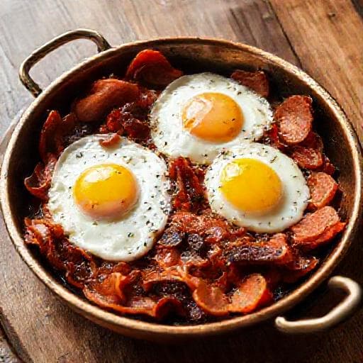 Pastırmalı Sucuklu Yumurta