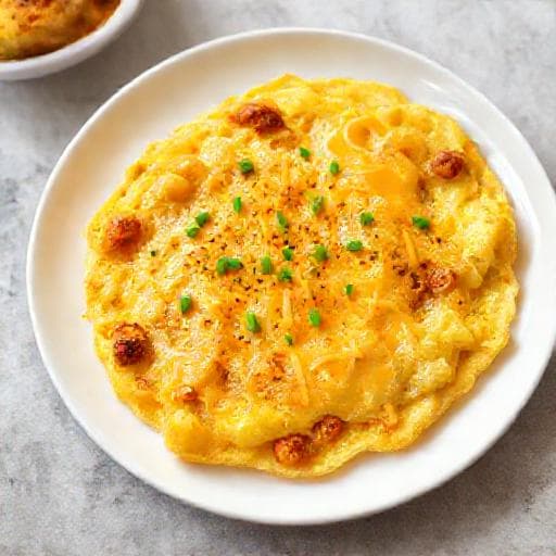 Baharatlı ve Peynirli Patatesli Omlet