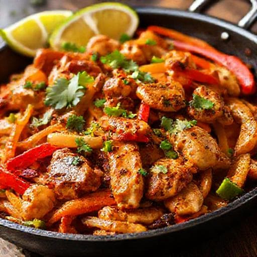 Acılı Tavuk Fajita (Tex-Mex Tarzı)