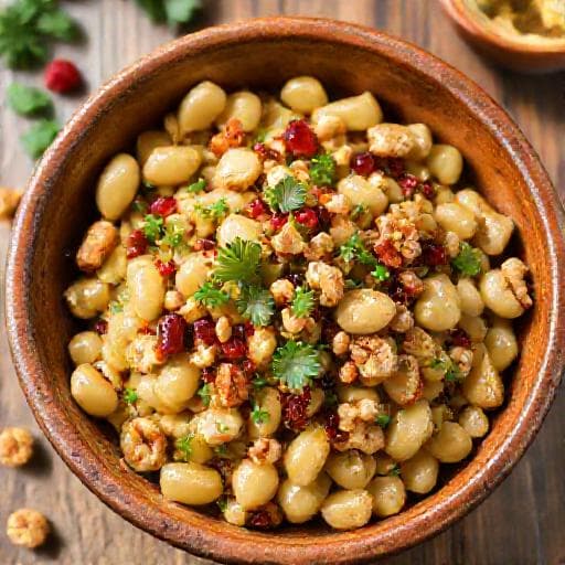 Nar Ekşili ve Cevizli Barbunya Salatası