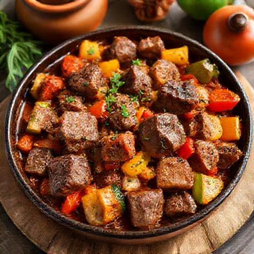 Sebzeli Tas Kebabı (Fırında)