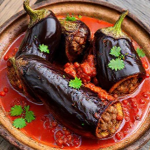 Klasik Etli Patlıcan Yemeği (Karnıyarık)