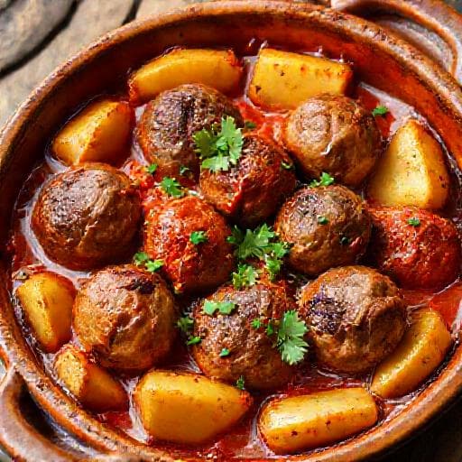 Klasik Fırında Köfte Patates