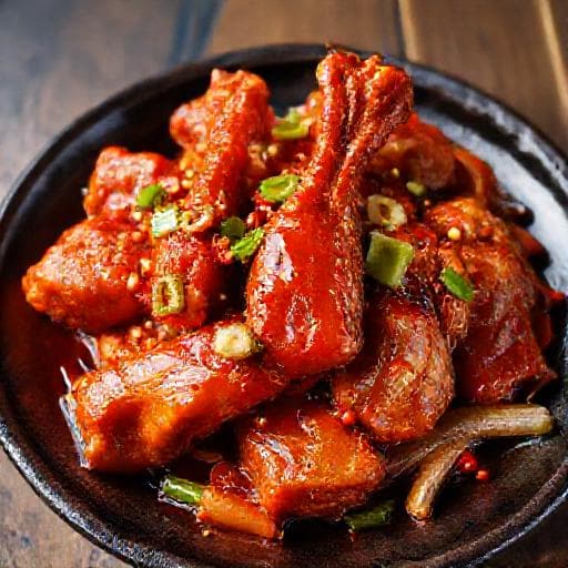 매운 닭발 볶음 (Classic Spicy Stir-fried Chicken Feet)