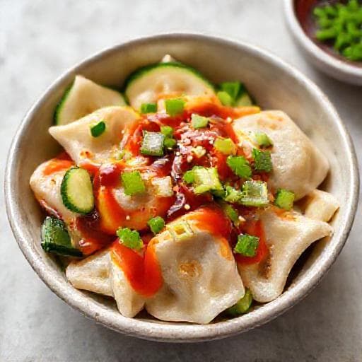 간단 비빔만두