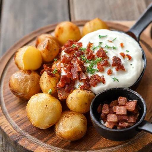 Pellkartoffeln mit Speck-Quark (Regionale Variante)
