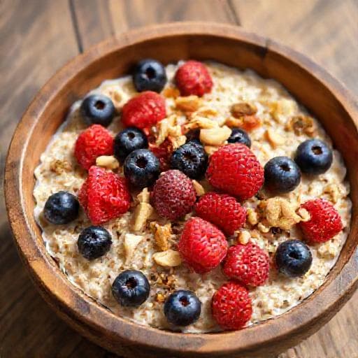 Bircher Müsli mit Beeren und Nüssen