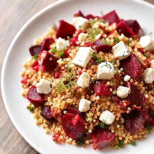Schneller Rote-Bete-Salat mit Quinoa und Ziegenkäse