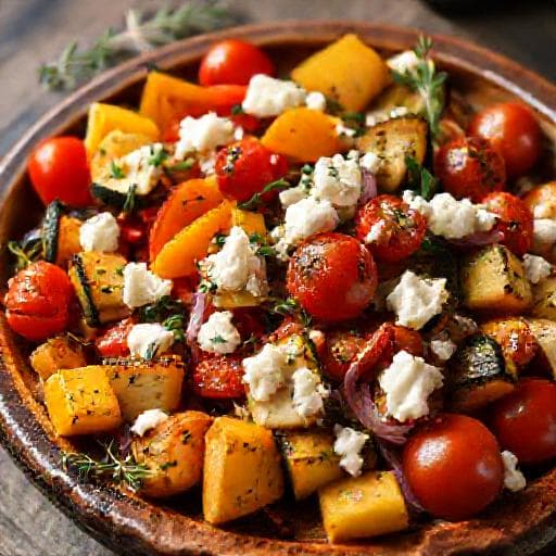 Klassisches Ofengemüse mit Feta