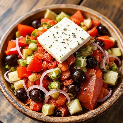Klassischer Griechischer Bauernsalat