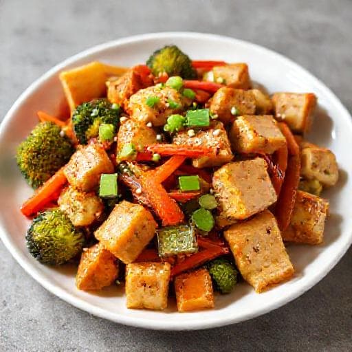 Klassische Tofu-Gemüse-Pfanne