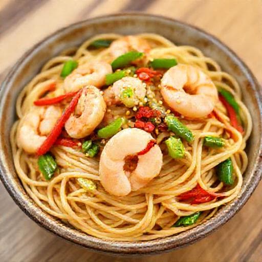 Schnelles Garnelen Lo Mein