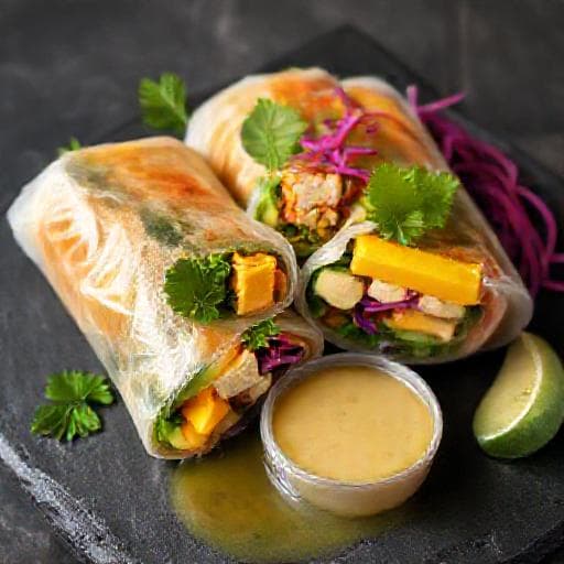 Kreative Sommerrollen mit Tofu und Mango