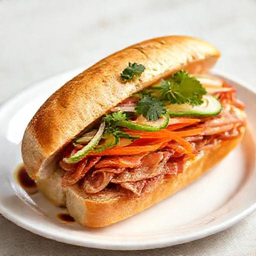 Banh Mi Thit Nguoi (Klassisches vietnamesisches Sandwich)