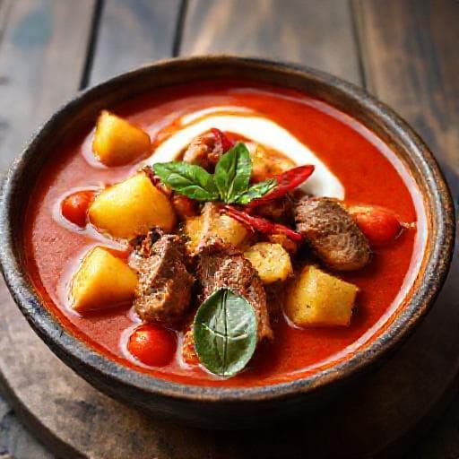 Rotes Thai Curry mit Ente und Ananas