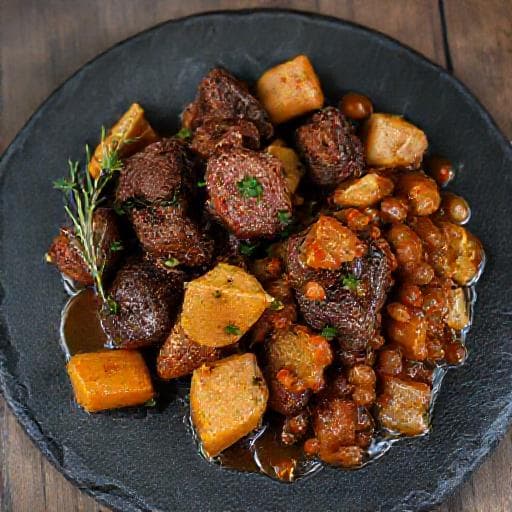 Wurzelfleisch mit Apfel-Meerrettich-Chutney