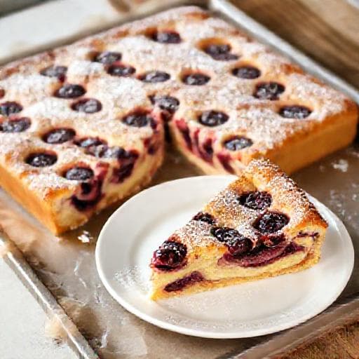 Klassischer Kirschkuchen vom Blech