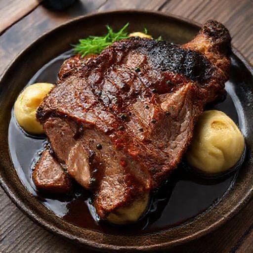 Schweinebraten "Frankenland" mit Dunkelbiersauce