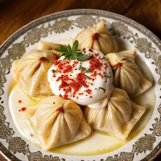 Regionale Türkische Pasta (Erzurum Manti)