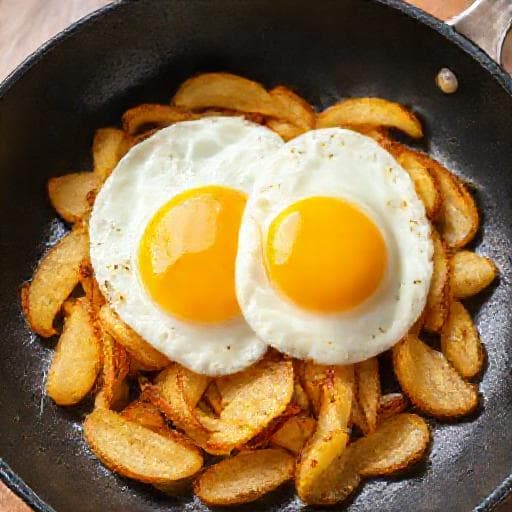 Schnelle Bratkartoffeln mit Ei