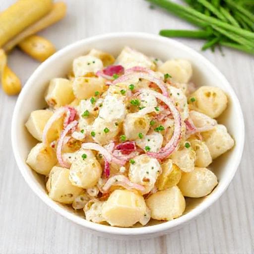 Schneller Bayerischer Kartoffelsalat (ohne Brühe)