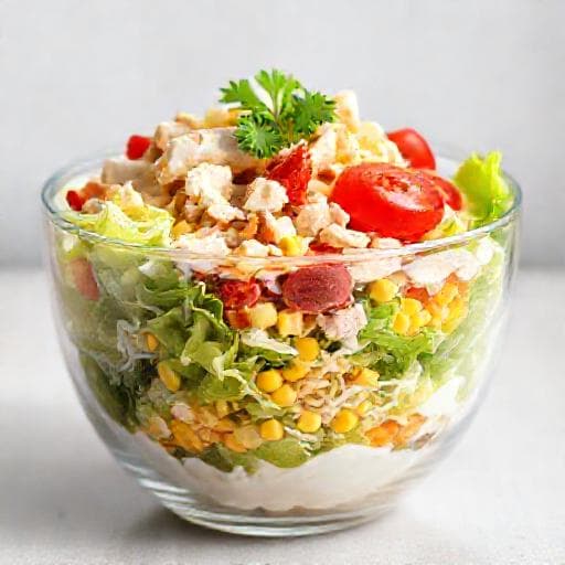 Schneller Schichtsalat mit Hähnchen