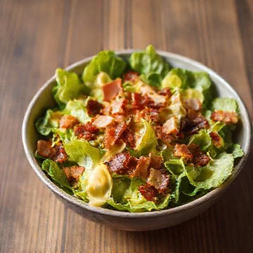 Schneller Feldsalat mit Speck und Honig-Senf-Dressing
