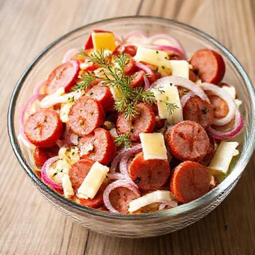 Elsässer Wurstsalat mit Emmentaler