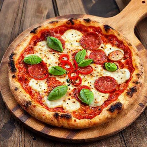 Pizza Salami mit scharfem Kick