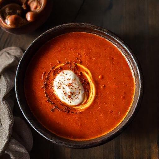 Geröstete Tomatensuppe mit geräuchertem Paprika
