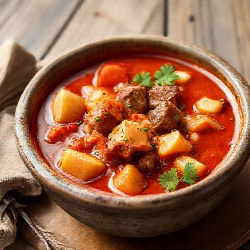 Klassische Ungarische Gulaschsuppe