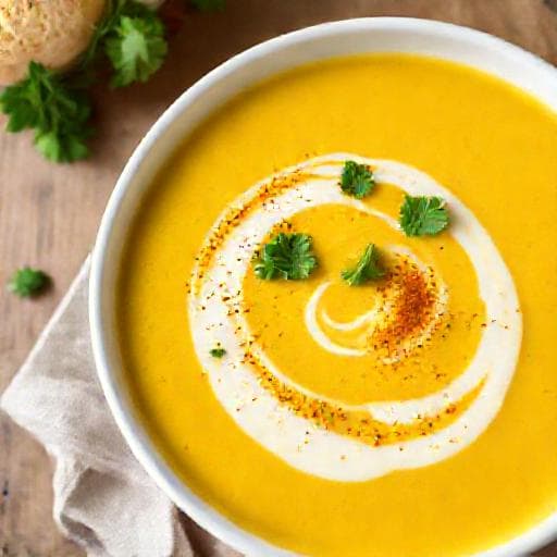 Schnelle Blumenkohlsuppe mit Curry
