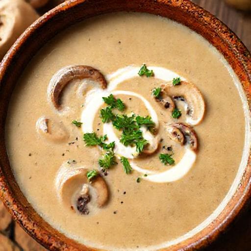 Klassische Pilzrahmsuppe