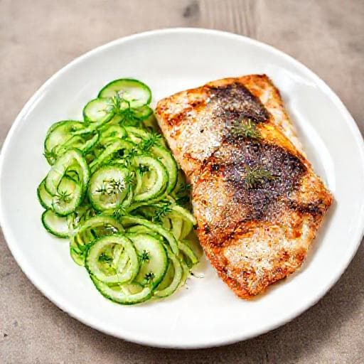 Klassisk Stekt Makrell med Agurksalat